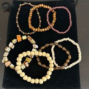 Wooden Beaded Bracelet Set
